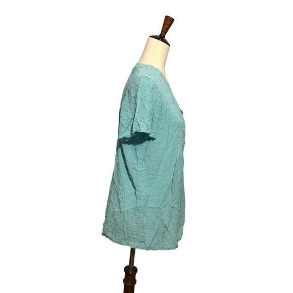 Soft Surroundings Blue Textured Rayon Tunic Top - Picture 2 of 7